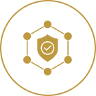Security emblem with network design
